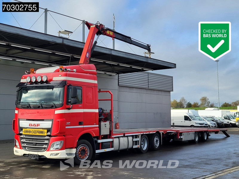 DAF XF 440 XF 6X2 NL-Truck Transporter APK HMF 900-K2 crane Winch Lift-Lenkachse Euro 6 - Бортова вантажівка/ Платформа, Вантажівка з маніпулятором: фото 1 DAF XF 440 XF 6X2 NL-Truck Transporter APK HMF 900-K2 crane Winch Lift-Lenkachse Euro 6 - Бортова вантажівка/ Платформа, Вантажівка з маніпулятором: фото 1
