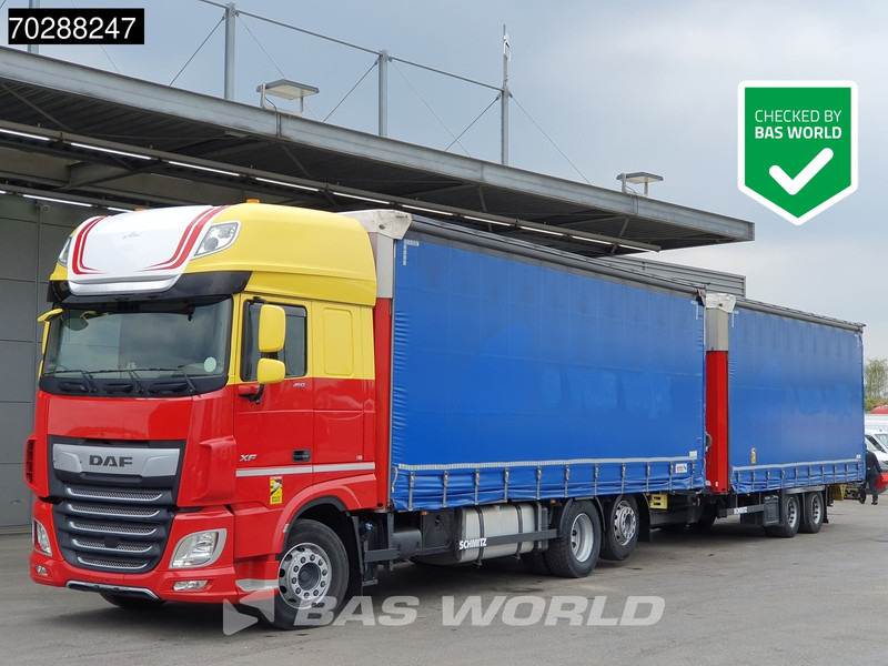 DAF XF 450 6X2 Combi Lift Axle ACC Euro 6 - Тентована вантажівка: фото 1 DAF XF 450 6X2 Combi Lift Axle ACC Euro 6 - Тентована вантажівка: фото 1