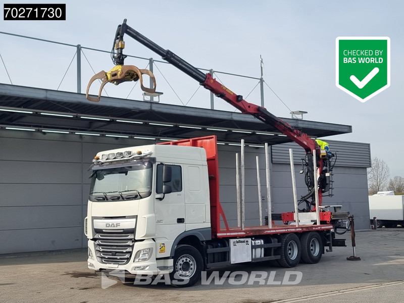 DAF XF 510 6X4 Jonsered Z-Crane SC ACC Retarder Euro 6 - Лісовоз, Вантажівка з маніпулятором: фото 1 DAF XF 510 6X4 Jonsered Z-Crane SC ACC Retarder Euro 6 - Лісовоз, Вантажівка з маніпулятором: фото 1