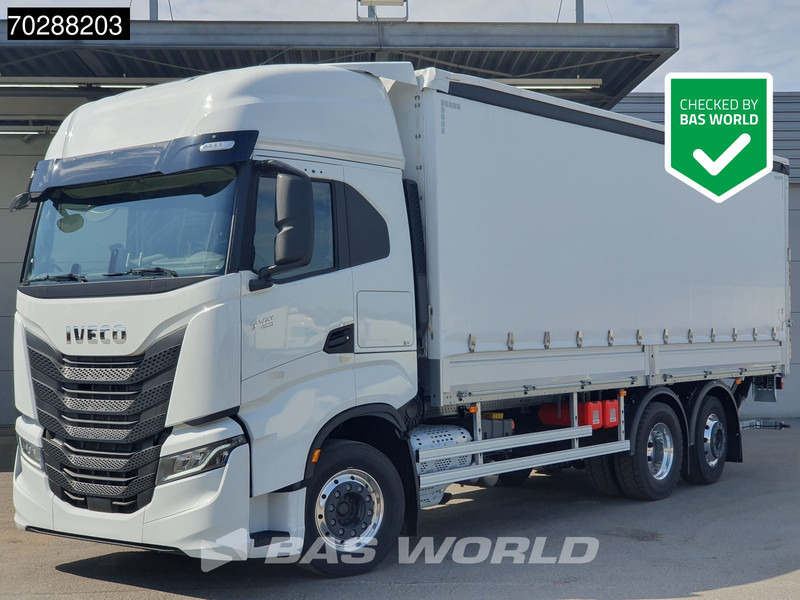 Iveco S-Way 490 6X2 NEW! Lift+Steering Axle 2tons Dhollandia Ladebordwand Retarder ACC LED - Тентована вантажівка: фото 1 Iveco S-Way 490 6X2 NEW! Lift+Steering Axle 2tons Dhollandia Ladebordwand Retarder ACC LED - Тентована вантажівка: фото 1