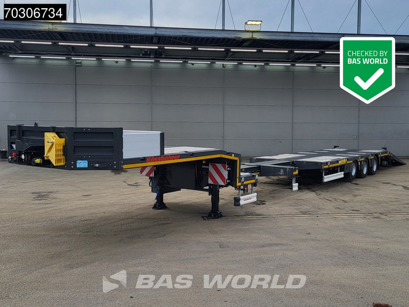 Kässbohrer LB3E NEW Steering+Lift Axle Extendable Ramps - Низькорамна платформа напівпричіп: фото 1 Kässbohrer LB3E NEW Steering+Lift Axle Extendable Ramps - Низькорамна платформа напівпричіп: фото 1