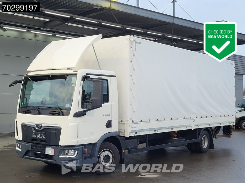 MAN TGL 12.250 4X2 12tonner 1500kg Ladebordwand Automatic Cruise Control Euro 6 - Тентована вантажівка: фото 1 MAN TGL 12.250 4X2 12tonner 1500kg Ladebordwand Automatic Cruise Control Euro 6 - Тентована вантажівка: фото 1