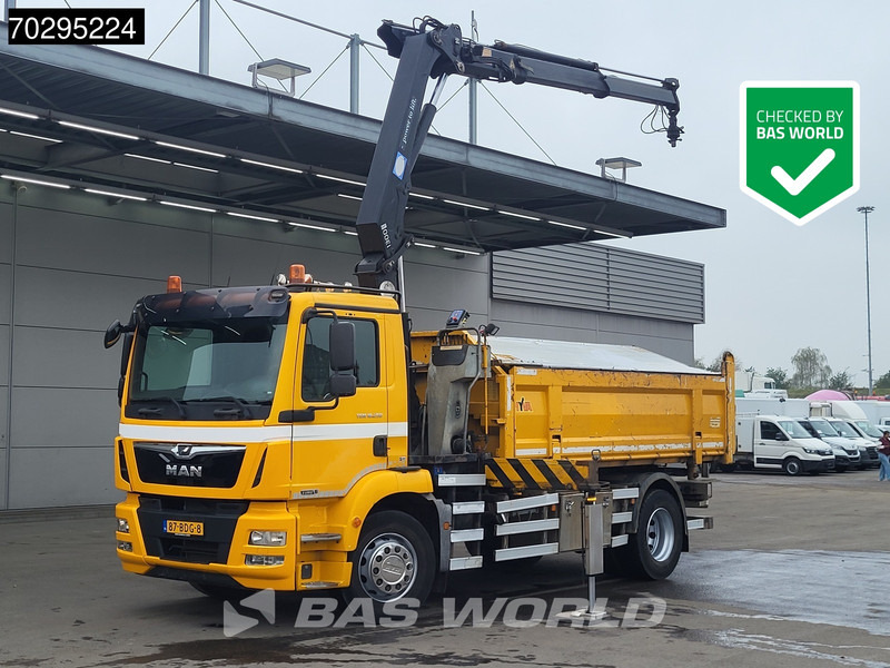 MAN TGM 18.250 TGM 4X2 NL-Truck 10m3 HSW Tipper 13Ton HMF 1300-K2 Crane Automatic Euro 6 - Самоскид вантажівка, Вантажівка з маніпулятором: фото 1 MAN TGM 18.250 TGM 4X2 NL-Truck 10m3 HSW Tipper 13Ton HMF 1300-K2 Crane Automatic Euro 6 - Самоскид вантажівка, Вантажівка з маніпулятором: фото 1