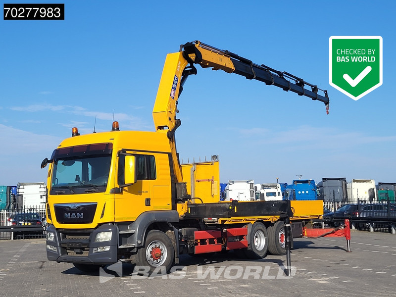 MAN TGS 26.480 6X4 HMF 5020-K6 Crane Kran Hydrodrive Lift+Lenkachse Euro 6 - Бортова вантажівка/ Платформа, Вантажівка з маніпулятором: фото 1 MAN TGS 26.480 6X4 HMF 5020-K6 Crane Kran Hydrodrive Lift+Lenkachse Euro 6 - Бортова вантажівка/ Платформа, Вантажівка з маніпулятором: фото 1