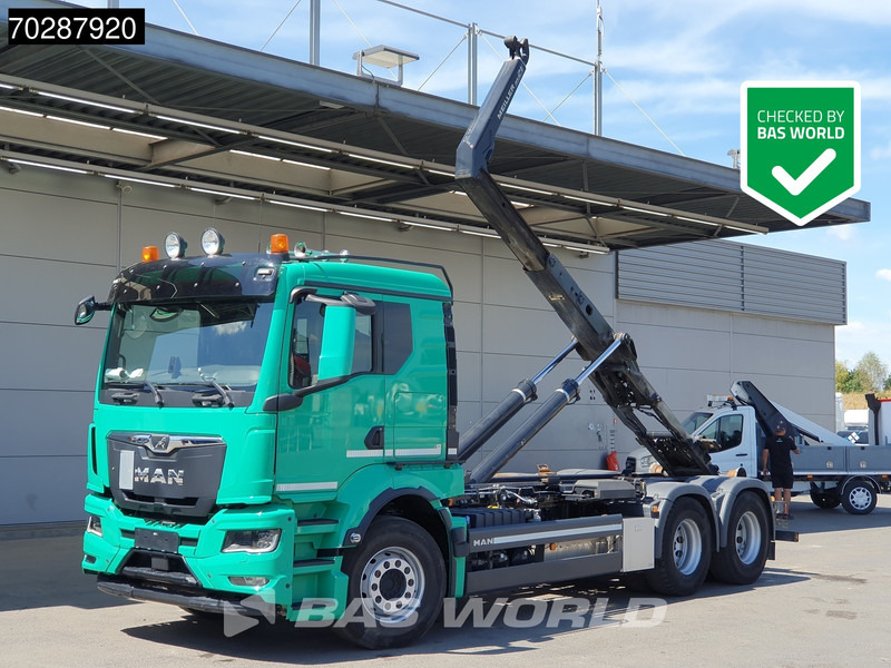 MAN TGS 28.510 6X2 Meiller RS21 65 Hooklift Lift-Axle Automatic Navi Retarder Euro 6 - Гаковий мультиліфт вантажівка: фото 1 MAN TGS 28.510 6X2 Meiller RS21 65 Hooklift Lift-Axle Automatic Navi Retarder Euro 6 - Гаковий мультиліфт вантажівка: фото 1
