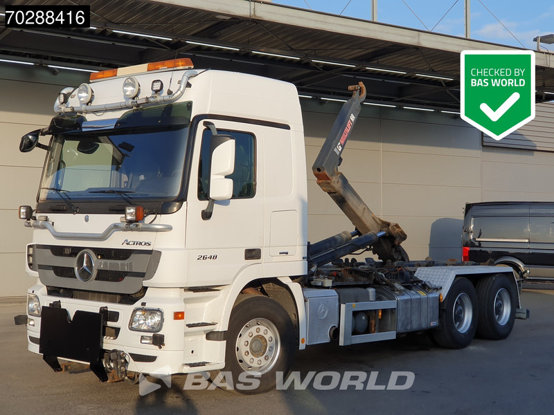 Mercedes-Benz Actros 2648 Actros 6X4 HIAB XR20SL56 Hooklift Big-Axle Automatic Euro 5 - Гаковий мультиліфт вантажівка: фото 1 Mercedes-Benz Actros 2648 Actros 6X4 HIAB XR20SL56 Hooklift Big-Axle Automatic Euro 5 - Гаковий мультиліфт вантажівка: фото 1