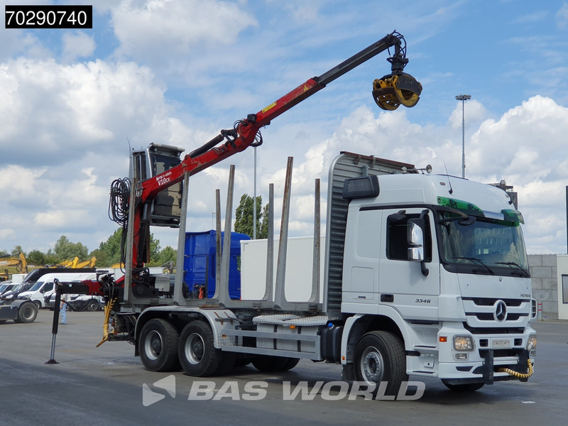Mercedes-Benz Actros 3346 6X4 Original KM's! FTG V10CX.81 Kran Crane Holztransport Big-Axle Steelsuspension - Лісовоз, Вантажівка з маніпулятором: фото 3 Mercedes-Benz Actros 3346 6X4 Original KM's! FTG V10CX.81 Kran Crane Holztransport Big-Axle Steelsuspension - Лісовоз, Вантажівка з маніпулятором: фото 3