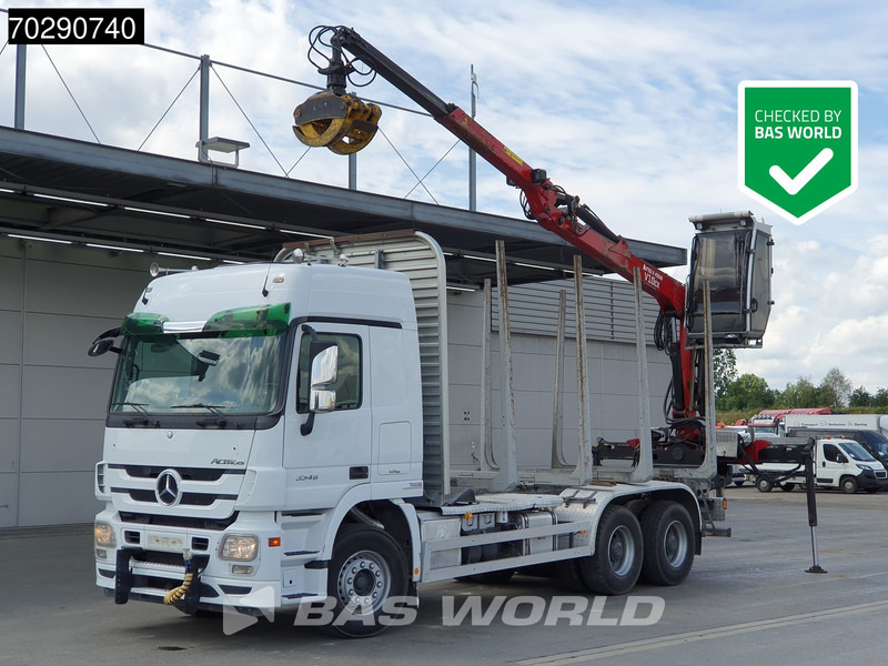 Mercedes-Benz Actros 3346 6X4 Original KM's! FTG V10CX.81 Kran Crane Holztransport Big-Axle Steelsuspension - Лісовоз, Вантажівка з маніпулятором: фото 1 Mercedes-Benz Actros 3346 6X4 Original KM's! FTG V10CX.81 Kran Crane Holztransport Big-Axle Steelsuspension - Лісовоз, Вантажівка з маніпулятором: фото 1