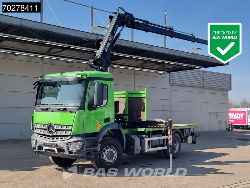 Mercedes-Benz Arocs 1830 4X2 Hiab 122 ES-3 HIPRO Kran Crane Big-Axle Euro 6 - Бортова вантажівка/ Платформа, Вантажівка з маніпулятором: фото 1 Mercedes-Benz Arocs 1830 4X2 Hiab 122 ES-3 HIPRO Kran Crane Big-Axle Euro 6 - Бортова вантажівка/ Платформа, Вантажівка з маніпулятором: фото 1