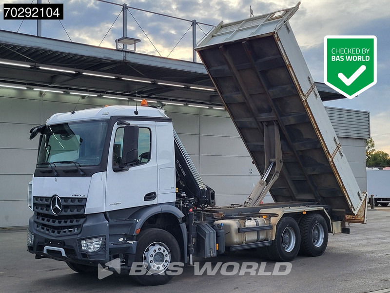 Mercedes-Benz Arocs 2636 Arocs 6X4 8m3 Forez Bennes Tipper HIAB 144 B-2 Hiduo Crane Steelsuspension Automatic Euro 6 - Самоскид вантажівка, Вантажівка з маніпулятором: фото 1 Mercedes-Benz Arocs 2636 Arocs 6X4 8m3 Forez Bennes Tipper HIAB 144 B-2 Hiduo Crane Steelsuspension Automatic Euro 6 - Самоскид вантажівка, Вантажівка з маніпулятором: фото 1