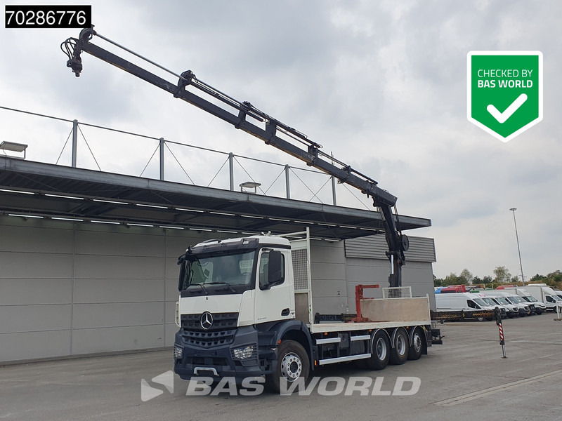 Mercedes-Benz Arocs 3240 8X4 HIAB 211E-6 HIPRO Big-Axle Lift+Steering Navi Euro 6 - Бортова вантажівка/ Платформа, Вантажівка з маніпулятором: фото 1 Mercedes-Benz Arocs 3240 8X4 HIAB 211E-6 HIPRO Big-Axle Lift+Steering Navi Euro 6 - Бортова вантажівка/ Платформа, Вантажівка з маніпулятором: фото 1