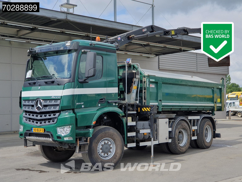 Mercedes-Benz Arocs 3342 Arocs 6X6 NL-Truck HMF 1643 Z-Crane Kran Steering Axle Big-Axle Euro 6 - Самоскид вантажівка, Вантажівка з маніпулятором: фото 1 Mercedes-Benz Arocs 3342 Arocs 6X6 NL-Truck HMF 1643 Z-Crane Kran Steering Axle Big-Axle Euro 6 - Самоскид вантажівка, Вантажівка з маніпулятором: фото 1