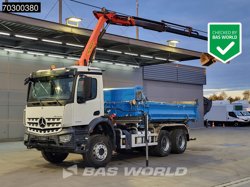 Mercedes-Benz Arocs 3343 6X4 Palfinger PK12.501 SLD Kran Crane 7m3 tipper Big-Axle Automatic Euro 6 - Самоскид вантажівка, Вантажівка з маніпулятором: фото 1 Mercedes-Benz Arocs 3343 6X4 Palfinger PK12.501 SLD Kran Crane 7m3 tipper Big-Axle Automatic Euro 6 - Самоскид вантажівка, Вантажівка з маніпулятором: фото 1