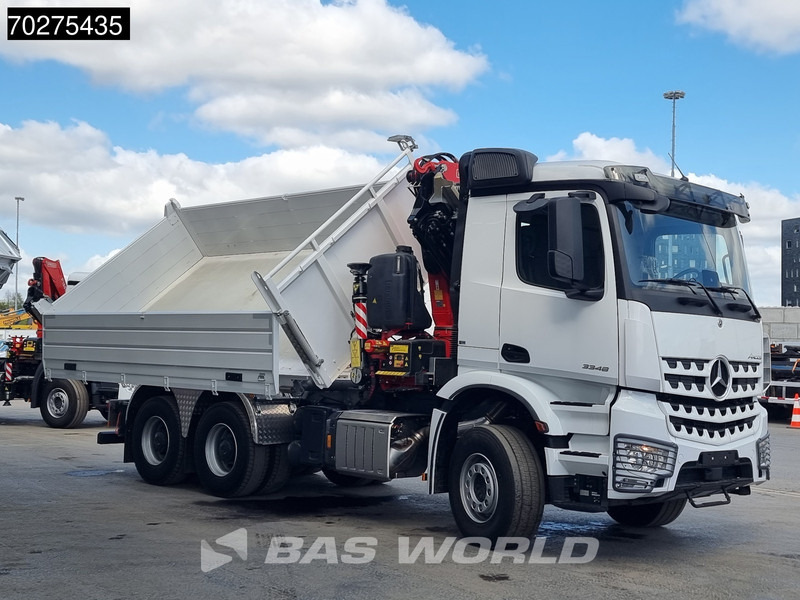 Новий Самоскид вантажівка, Вантажівка з маніпулятором Mercedes-Benz Arocs 3348 6X4 Fassi F255A2.24 Kran Crane 9m3 3-Sided Tipper Big-Axle Euro 6: фото 19