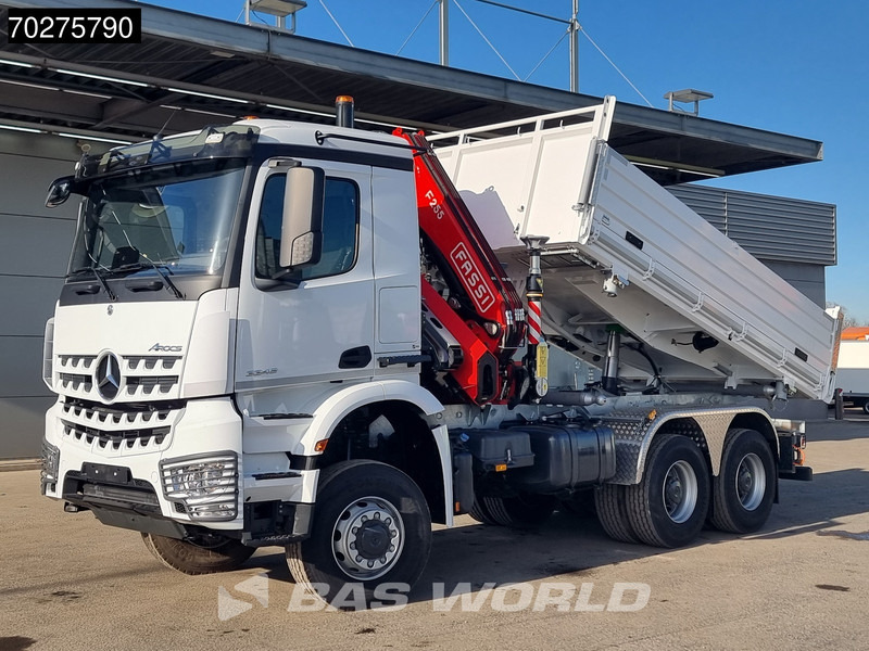 Новий Самоскид вантажівка, Вантажівка з маніпулятором Mercedes-Benz Arocs 3348 6X6 Full Steel Retarder Fassi 25T/M Crane Kran Euro 6: фото 11
