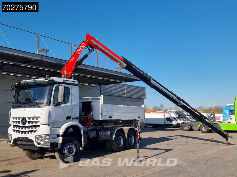Новий Самоскид вантажівка, Вантажівка з маніпулятором Mercedes-Benz Arocs 3348 6X6 Full Steel Retarder Fassi 25T/M Crane Kran Euro 6: фото 6