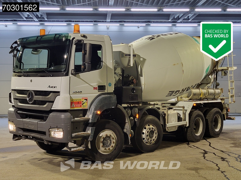 Mercedes-Benz Axor 3240 8X4 9m3 Liebherr mixer Steel suspension Manual Euro 5 - Автобетонозмішувач: фото 1 Mercedes-Benz Axor 3240 8X4 9m3 Liebherr mixer Steel suspension Manual Euro 5 - Автобетонозмішувач: фото 1