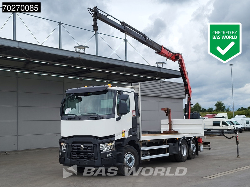 Renault C 380 6X2 Fassi F155A.0.23 E-ACTIVE Remote Control Euro 6 - Бортова вантажівка/ Платформа, Вантажівка з маніпулятором: фото 1 Renault C 380 6X2 Fassi F155A.0.23 E-ACTIVE Remote Control Euro 6 - Бортова вантажівка/ Платформа, Вантажівка з маніпулятором: фото 1