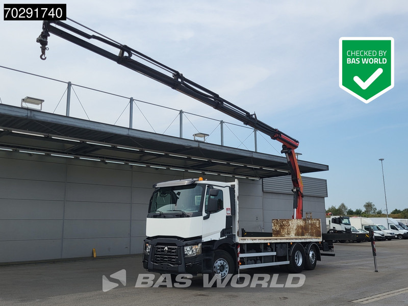 Renault C 380 6X2 Palfinger PK 22002 EH Crane Optibrake Euro 6 - Бортова вантажівка/ Платформа, Вантажівка з маніпулятором: фото 1 Renault C 380 6X2 Palfinger PK 22002 EH Crane Optibrake Euro 6 - Бортова вантажівка/ Платформа, Вантажівка з маніпулятором: фото 1