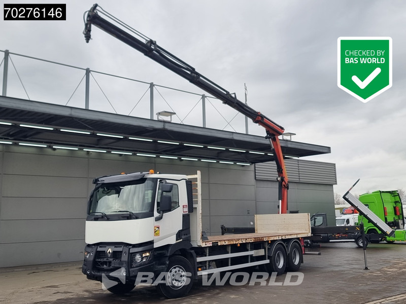 Renault C 380 6X4 Palfinger PK18002-EH C Remote Retarder Euro 6 - Бортова вантажівка/ Платформа, Вантажівка з маніпулятором: фото 1 Renault C 380 6X4 Palfinger PK18002-EH C Remote Retarder Euro 6 - Бортова вантажівка/ Платформа, Вантажівка з маніпулятором: фото 1