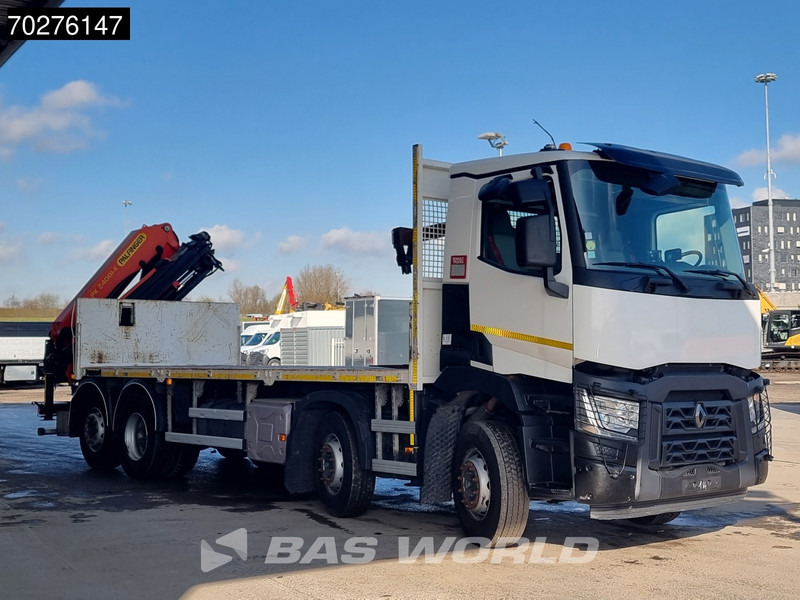 Бортова вантажівка/ Платформа, Вантажівка з маніпулятором Renault C 380 8X2 Palfinger PK24001K Remote Lenkachse Euro 6: фото 10