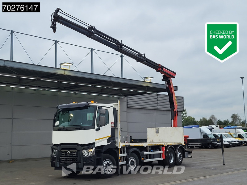 Renault C 380 8X2 Palfinger PK24001K Remote Lenkachse Euro 6 - Бортова вантажівка/ Платформа, Вантажівка з маніпулятором: фото 1 Renault C 380 8X2 Palfinger PK24001K Remote Lenkachse Euro 6 - Бортова вантажівка/ Платформа, Вантажівка з маніпулятором: фото 1
