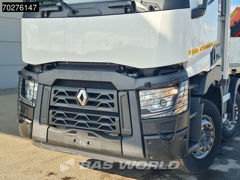 Бортова вантажівка/ Платформа, Вантажівка з маніпулятором Renault C 380 8X2 Palfinger PK24001K Remote Lenkachse Euro 6: фото 13