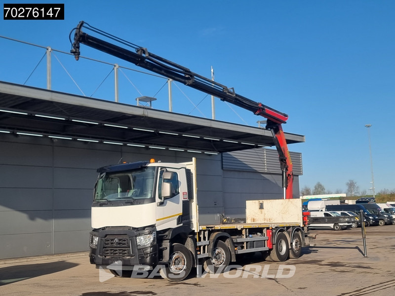 Renault C 380 8X2 Palfinger PK24001K Remote Lenkachse Euro 6 - Бортова вантажівка/ Платформа, Вантажівка з маніпулятором: фото 1 Renault C 380 8X2 Palfinger PK24001K Remote Lenkachse Euro 6 - Бортова вантажівка/ Платформа, Вантажівка з маніпулятором: фото 1
