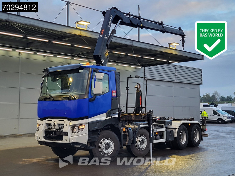 Renault C 430 8X4 HIAB X-Hiduo 188 B-2 Crane + Hook Full Steel Big-Axle Euro 6 - Гаковий мультиліфт вантажівка, Вантажівка з маніпулятором: фото 1 Renault C 430 8X4 HIAB X-Hiduo 188 B-2 Crane + Hook Full Steel Big-Axle Euro 6 - Гаковий мультиліфт вантажівка, Вантажівка з маніпулятором: фото 1