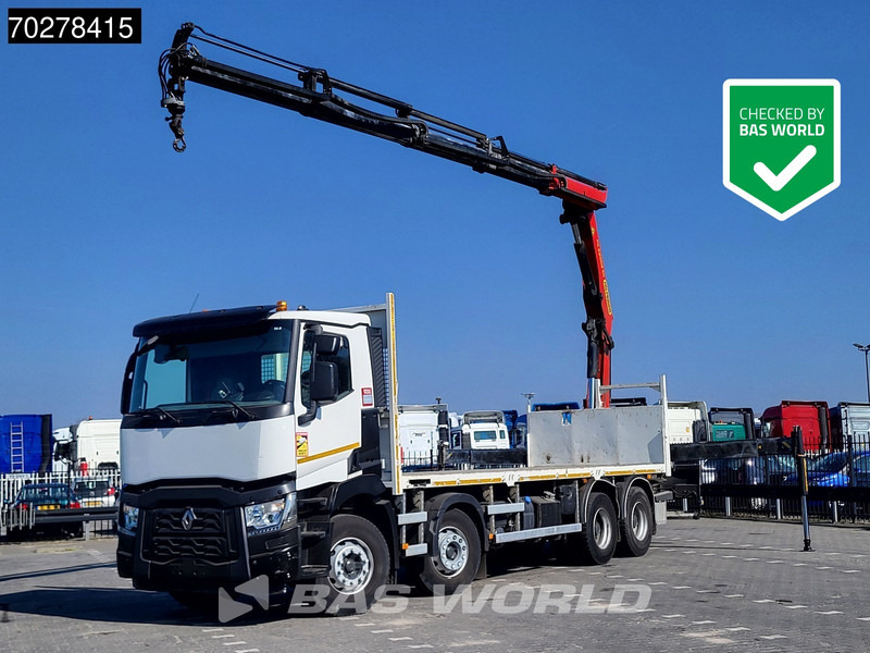 Renault C 430 8X4 Palfinger 22002 EH kran Crane Big-Axle steel suspension Euro 6 - Бортова вантажівка/ Платформа, Вантажівка з маніпулятором: фото 1 Renault C 430 8X4 Palfinger 22002 EH kran Crane Big-Axle steel suspension Euro 6 - Бортова вантажівка/ Платформа, Вантажівка з маніпулятором: фото 1