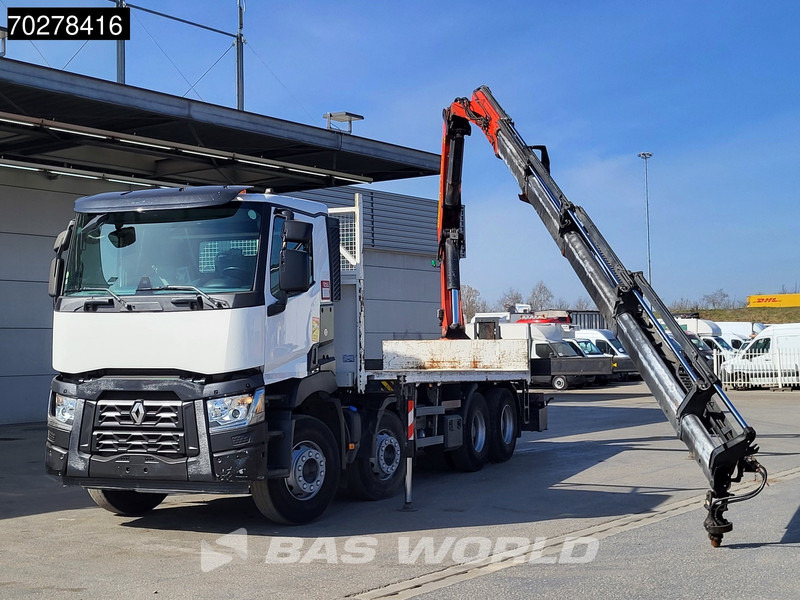 Renault C 430 8X4 Palfinger PK33002EH Kran Crane Big Axle Euro 6 - Бортова вантажівка/ Платформа, Вантажівка з маніпулятором: фото 1 Renault C 430 8X4 Palfinger PK33002EH Kran Crane Big Axle Euro 6 - Бортова вантажівка/ Платформа, Вантажівка з маніпулятором: фото 1