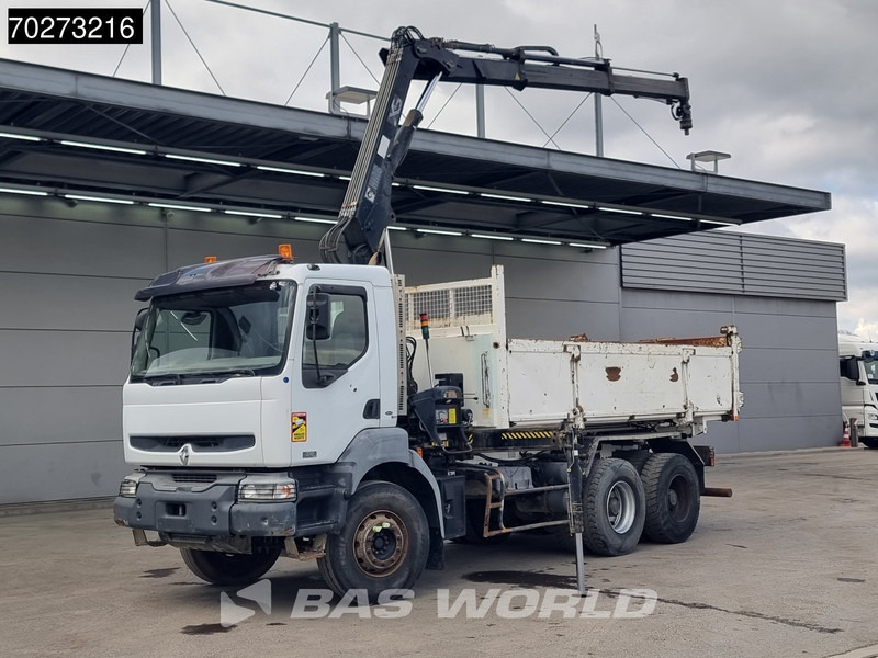 Renault Kerax 360 6X4 Hiab 144 B-2 Hiduo Kran Manual Big-Axle Steelsuspension Euro 3 - Самоскид вантажівка, Вантажівка з маніпулятором: фото 1 Renault Kerax 360 6X4 Hiab 144 B-2 Hiduo Kran Manual Big-Axle Steelsuspension Euro 3 - Самоскид вантажівка, Вантажівка з маніпулятором: фото 1