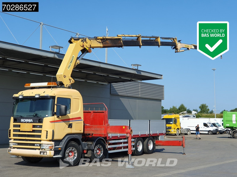 Scania 124G 470 8X4 Palfinger PK45000 C4 Crane Kran Fly-Jib Manual Steering Axle Euro 3 - Бортова вантажівка/ Платформа, Вантажівка з маніпулятором: фото 1 Scania 124G 470 8X4 Palfinger PK45000 C4 Crane Kran Fly-Jib Manual Steering Axle Euro 3 - Бортова вантажівка/ Платформа, Вантажівка з маніпулятором: фото 1