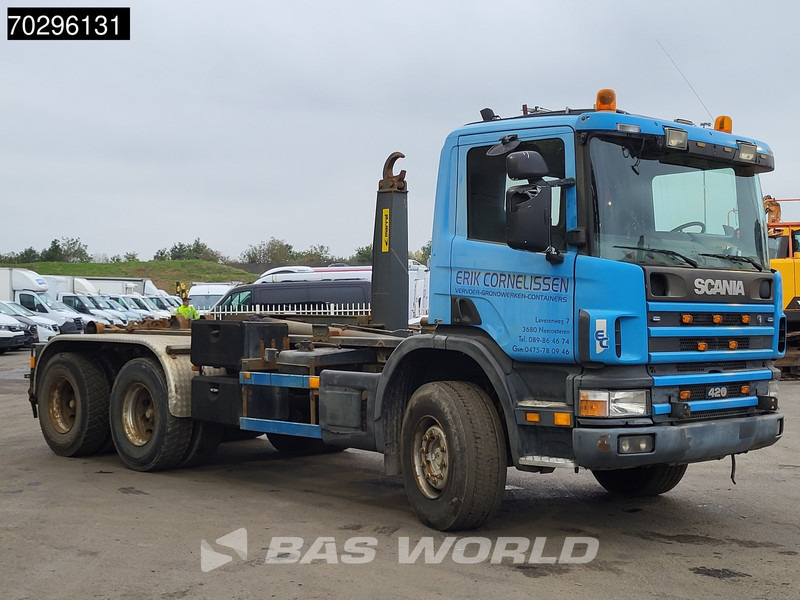 Scania 420 6X4 20tons Marrel THM 20000 Manual Retarder Steelsuspension Euro 3 - Гаковий мультиліфт вантажівка: фото 3 Scania 420 6X4 20tons Marrel THM 20000 Manual Retarder Steelsuspension Euro 3 - Гаковий мультиліфт вантажівка: фото 3