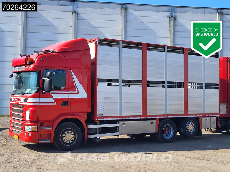 Scania G420 6X2 Van Dijk Cattle transport Liftable floor Lift-Asche Euro 5 - Вантажівка з закритим кузовом: фото 1 Scania G420 6X2 Van Dijk Cattle transport Liftable floor Lift-Asche Euro 5 - Вантажівка з закритим кузовом: фото 1