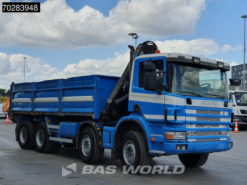 Самоскид вантажівка, Вантажівка з маніпулятором Scania G420 8X4 15m3 tipper Hiab 144 Crane Steelsuspension Manual Big-Axle Euro 3: фото 11