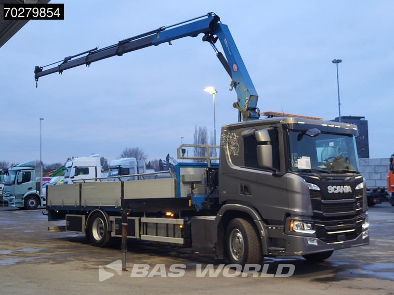Scania P280 4X2 HMF 1420K-RC Kran Crane Leather seats Automatic Euro 6 - Бортова вантажівка/ Платформа: фото 3 Scania P280 4X2 HMF 1420K-RC Kran Crane Leather seats Automatic Euro 6 - Бортова вантажівка/ Платформа: фото 3