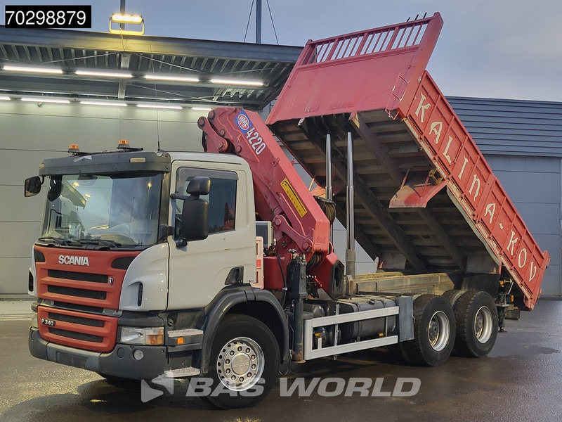 Scania P340 6X4 HMF 4220 K6 Crane Winch Tipper Full Steel Manual Gearbox - Самоскид вантажівка, Вантажівка з маніпулятором: фото 2 Scania P340 6X4 HMF 4220 K6 Crane Winch Tipper Full Steel Manual Gearbox - Самоскид вантажівка, Вантажівка з маніпулятором: фото 2