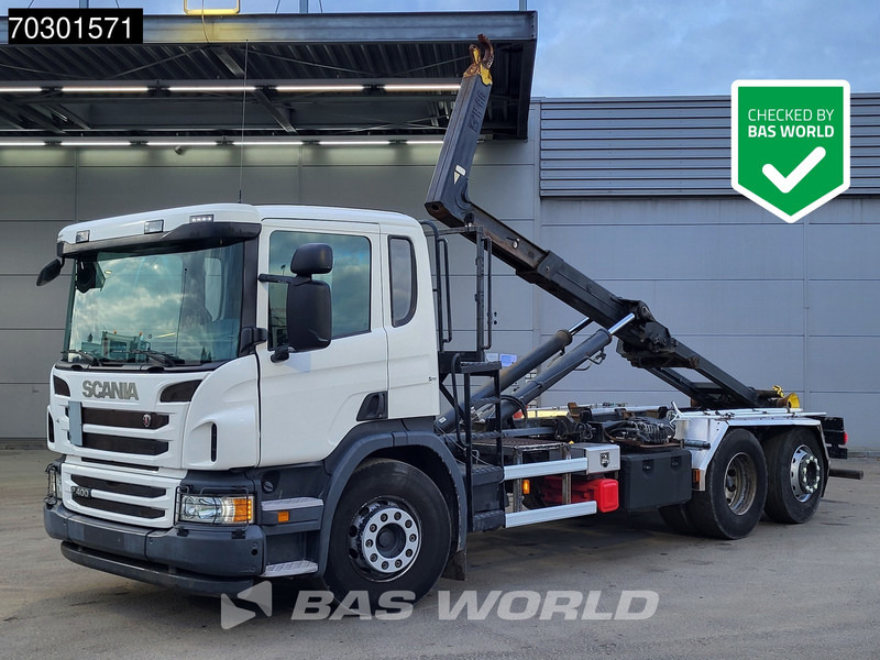 Scania P400 6X2 20 tons HIAB containersystem Retarder Automatic Lift+steering Euro 5 - Гаковий мультиліфт вантажівка: фото 1 Scania P400 6X2 20 tons HIAB containersystem Retarder Automatic Lift+steering Euro 5 - Гаковий мультиліфт вантажівка: фото 1