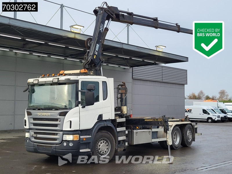 Scania P420 6X2 Hiab 166 ES-3 Hipro Crane Remote VDL 25tons hooklift Euro 5 - Гаковий мультиліфт вантажівка, Вантажівка з маніпулятором: фото 1 Scania P420 6X2 Hiab 166 ES-3 Hipro Crane Remote VDL 25tons hooklift Euro 5 - Гаковий мультиліфт вантажівка, Вантажівка з маніпулятором: фото 1