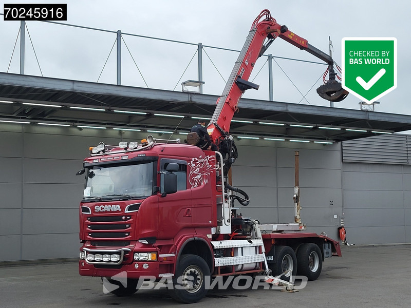 Scania R580 6X4 3-Pedals Jonsered J28505 83 Crane Kran Steel-suspension Retarder Euro 6 - Лісовоз, Вантажівка з маніпулятором: фото 1 Scania R580 6X4 3-Pedals Jonsered J28505 83 Crane Kran Steel-suspension Retarder Euro 6 - Лісовоз, Вантажівка з маніпулятором: фото 1