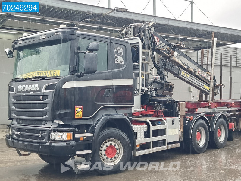Scania R580 6X4 Holz Kran Diebolt D28 Full-Steell Extentable Trailer - Лісовоз, Вантажівка з маніпулятором: фото 5 Scania R580 6X4 Holz Kran Diebolt D28 Full-Steell Extentable Trailer - Лісовоз, Вантажівка з маніпулятором: фото 5