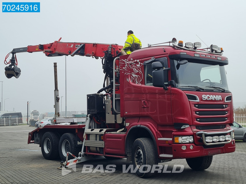 Scania R580 6X4 Jonsered J28505 83 Crane Kran Steel-suspension Retarder - Лісовоз, Вантажівка з маніпулятором: фото 3 Scania R580 6X4 Jonsered J28505 83 Crane Kran Steel-suspension Retarder - Лісовоз, Вантажівка з маніпулятором: фото 3