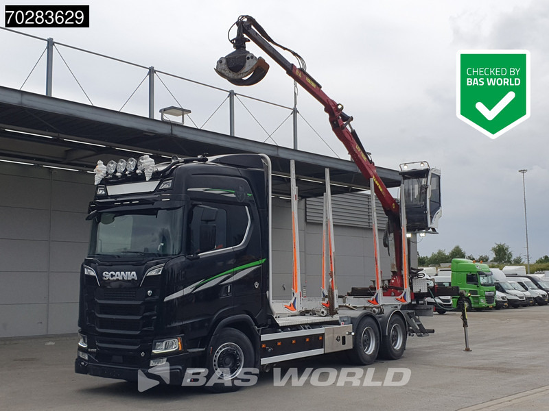 Scania S650 S 6X4 Tajfun LIV100K Kran Holztransport Retarder 3-Pedals Euro 6 - Лісовоз, Вантажівка з маніпулятором: фото 1 Scania S650 S 6X4 Tajfun LIV100K Kran Holztransport Retarder 3-Pedals Euro 6 - Лісовоз, Вантажівка з маніпулятором: фото 1