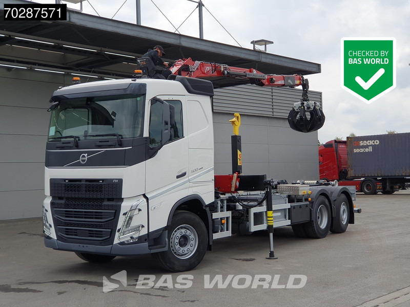 Volvo FH 500 6X2 Penz Crane 15Z9.50R HYVA 20-57-S Hooklift Lift+steering Automatic Euro 6 - Гаковий мультиліфт вантажівка, Вантажівка з маніпулятором: фото 1 Volvo FH 500 6X2 Penz Crane 15Z9.50R HYVA 20-57-S Hooklift Lift+steering Automatic Euro 6 - Гаковий мультиліфт вантажівка, Вантажівка з маніпулятором: фото 1