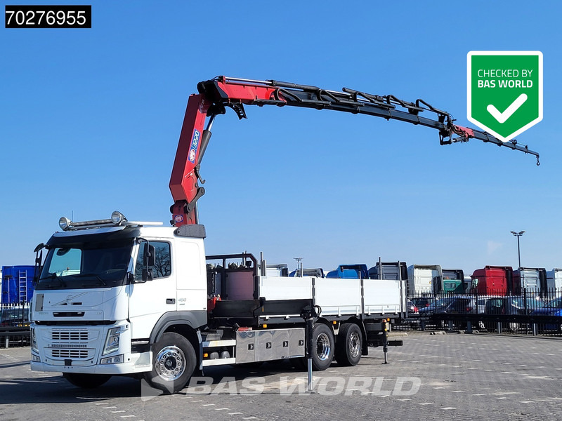 Volvo FM 450 6X2 HMF 3220 Crane Kran Lift-Lenkachse VEB+ Euro 6 - Бортова вантажівка/ Платформа, Вантажівка з маніпулятором: фото 1 Volvo FM 450 6X2 HMF 3220 Crane Kran Lift-Lenkachse VEB+ Euro 6 - Бортова вантажівка/ Платформа, Вантажівка з маніпулятором: фото 1