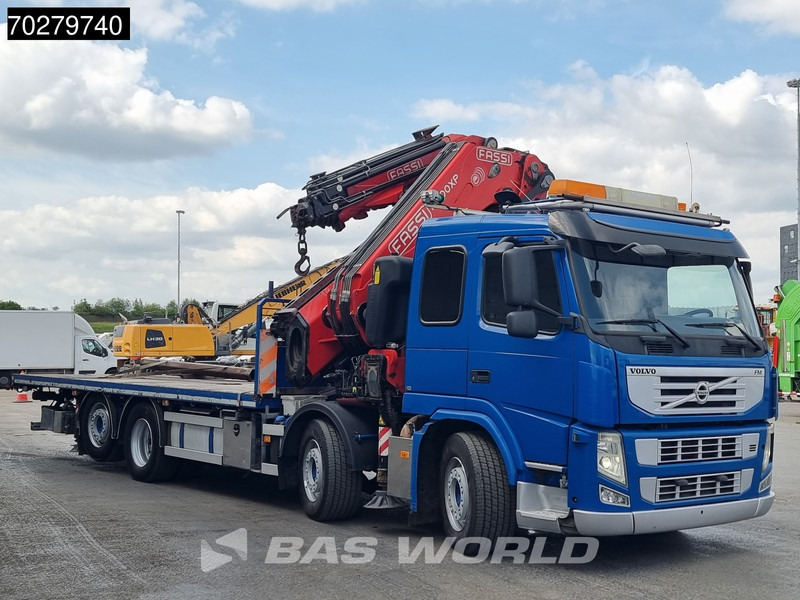 Бортова вантажівка/ Платформа, Вантажівка з маніпулятором Volvo FM 450 8X2 FASSI 100 Ton/Meter Crane Kran 7 + 6 Jib Lift+steering Axle Euro 5: фото 12