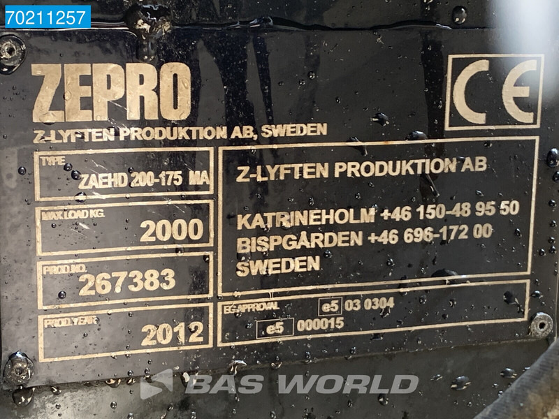 Гідроборт ZEPRO ZAEHD 200-175 MA Laadcapaciteit 2.000kg: фото 7