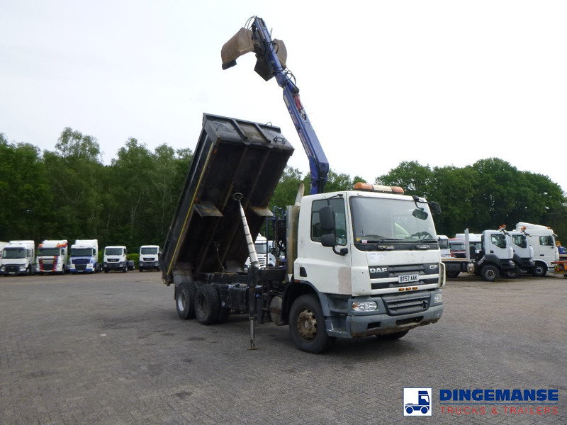 DAF CF 75.310 6x4 RHD tipper + HMF 1144 K-1 + grapple - Вантажівка з маніпулятором: фото 2 DAF CF 75.310 6x4 RHD tipper + HMF 1144 K-1 + grapple - Вантажівка з маніпулятором: фото 2