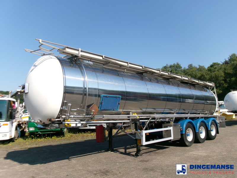 Feldbinder Chemical tank (non-ADR) inox 30 m3 / 1 comp + pump - Напівпричіп цистерна: фото 1 Feldbinder Chemical tank (non-ADR) inox 30 m3 / 1 comp + pump - Напівпричіп цистерна: фото 1